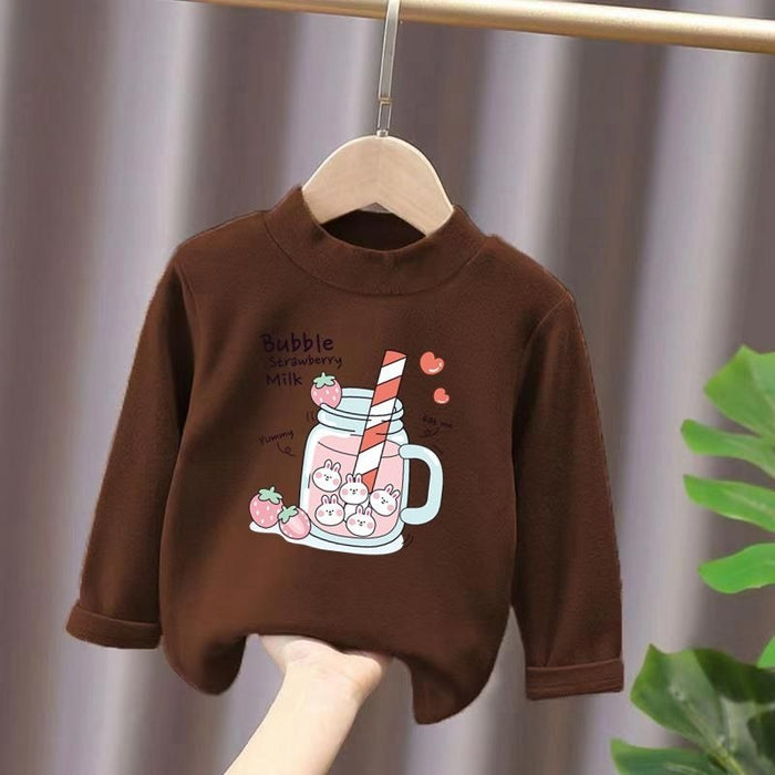 Winter Half-high T-Shirt For Girls