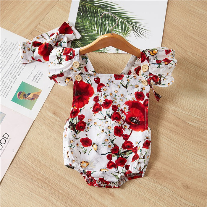 Cute Baby Girls 2 Piece Romper