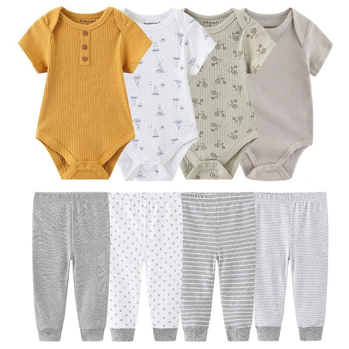 Casual Stripes Pure Cotton Toddler Outfits