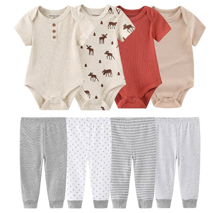 Casual Stripes Pure Cotton Toddler Outfits