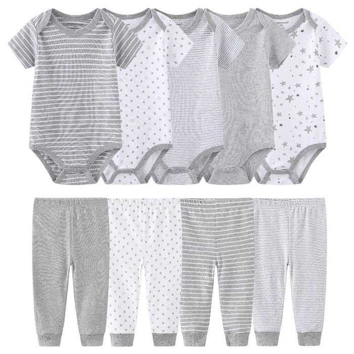 Casual Stripes Pure Cotton Toddler Outfits