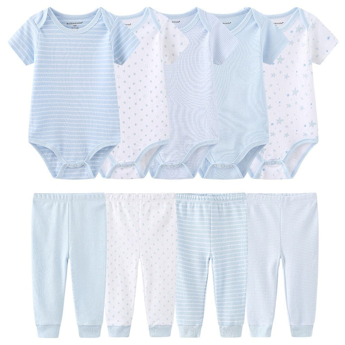 Casual Stripes Pure Cotton Toddler Outfits