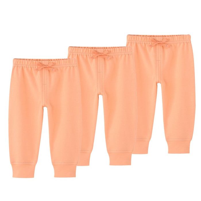 3Pcs Elastic Waist Toddler Solid Color Pants