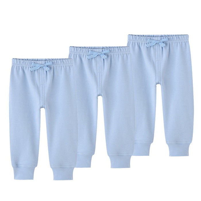 3Pcs Elastic Waist Toddler Solid Color Pants