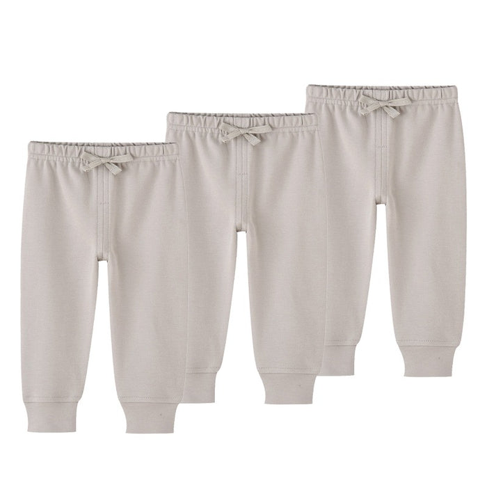 3Pcs Elastic Waist Toddler Solid Color Pants