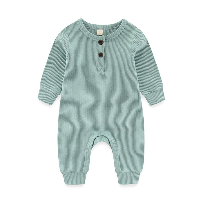 Unisex Solid Jumpsuit Set For Babies