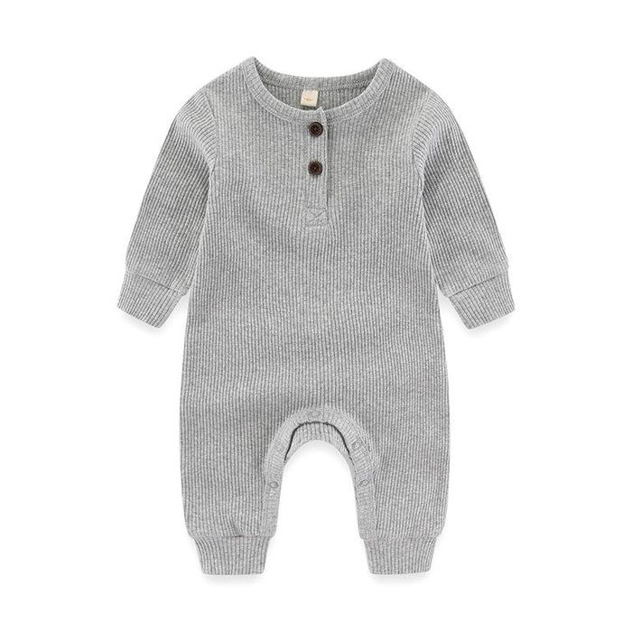 Unisex Solid Jumpsuit Set For Babies