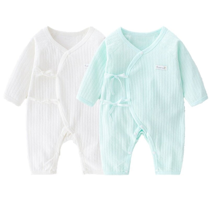 V-Neck Casual Cotton Jumpsuit For Babies