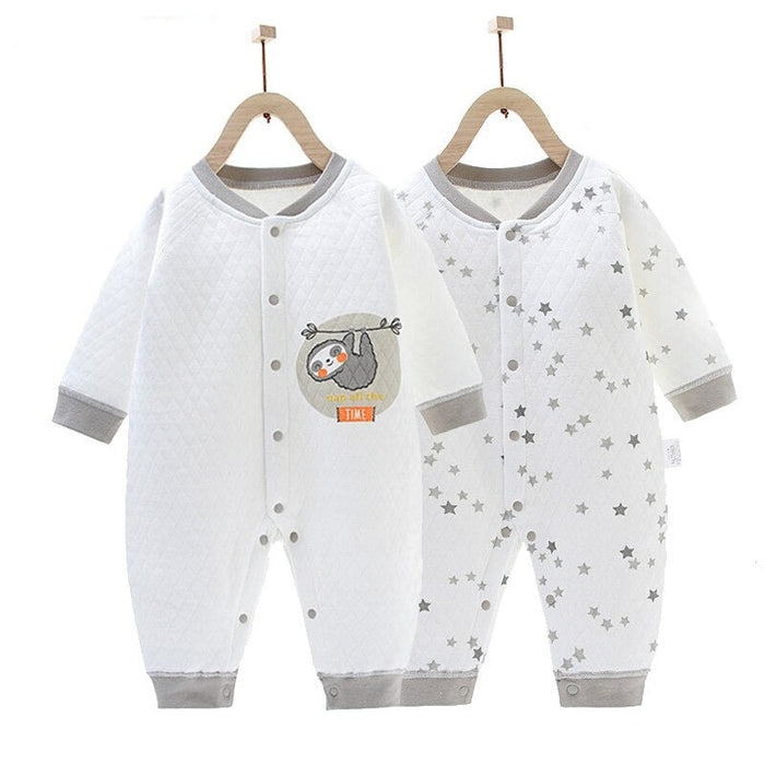 Newborn 3-Layer Thicken Cotton Rompers Set