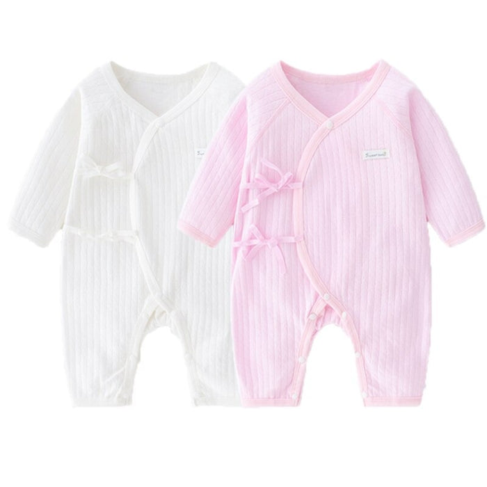 V-Neck Casual Cotton Jumpsuit For Babies