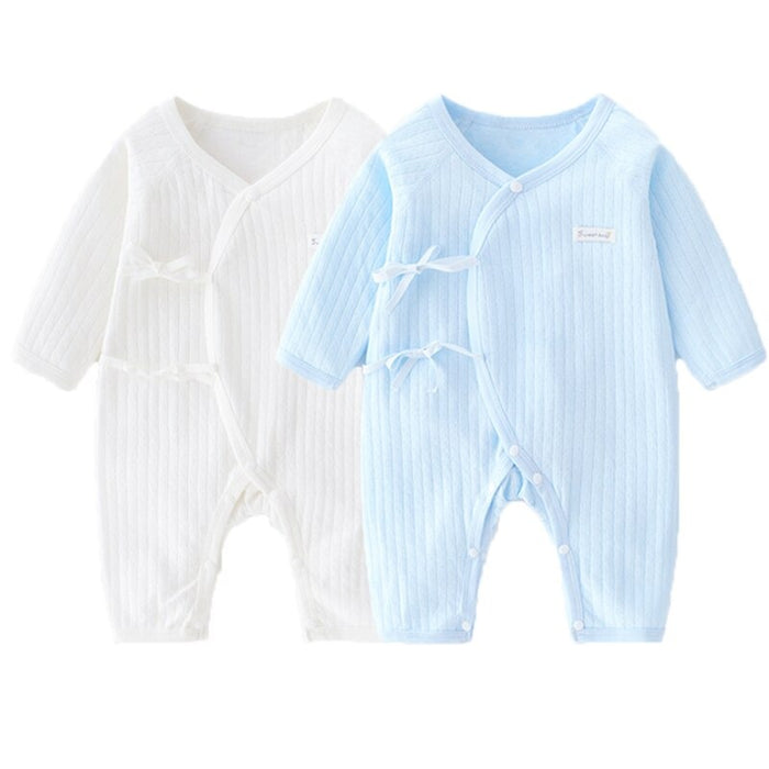 V-Neck Casual Cotton Jumpsuit For Babies