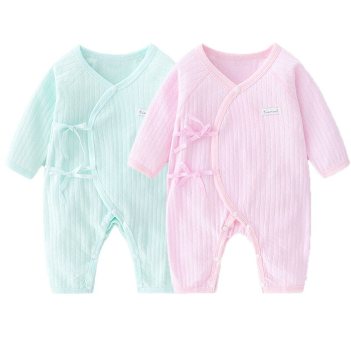 V-Neck Casual Cotton Jumpsuit For Babies