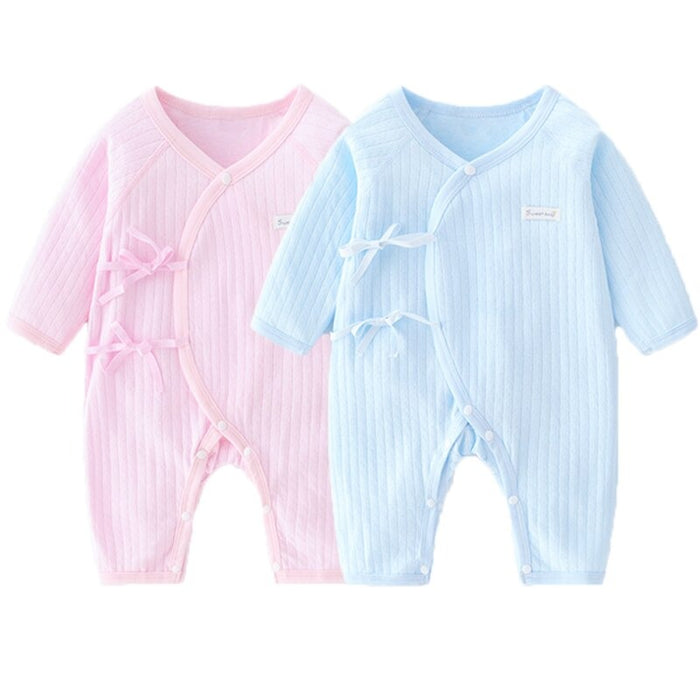 V-Neck Casual Cotton Jumpsuit For Babies