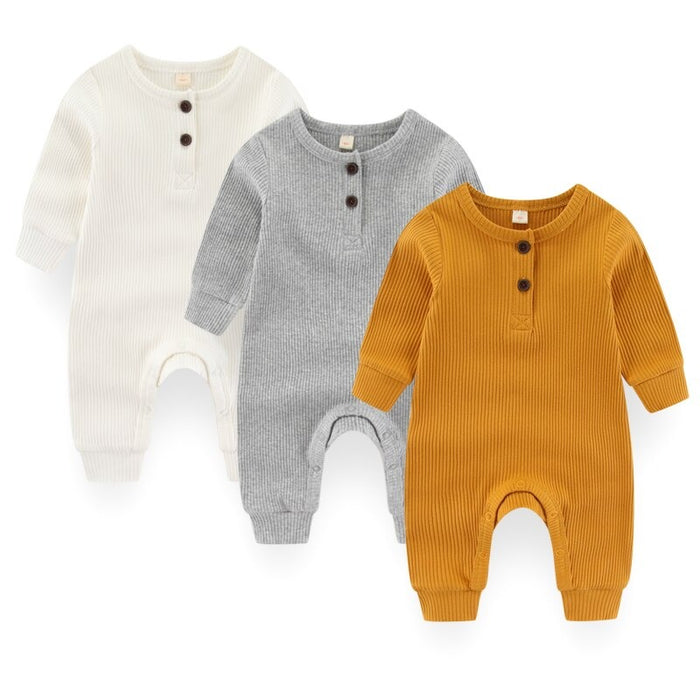 Unisex 3 Pcs Jumpsuit Set For Babies