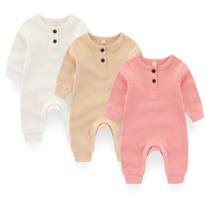 Unisex 3 Pcs Jumpsuit Set For Babies