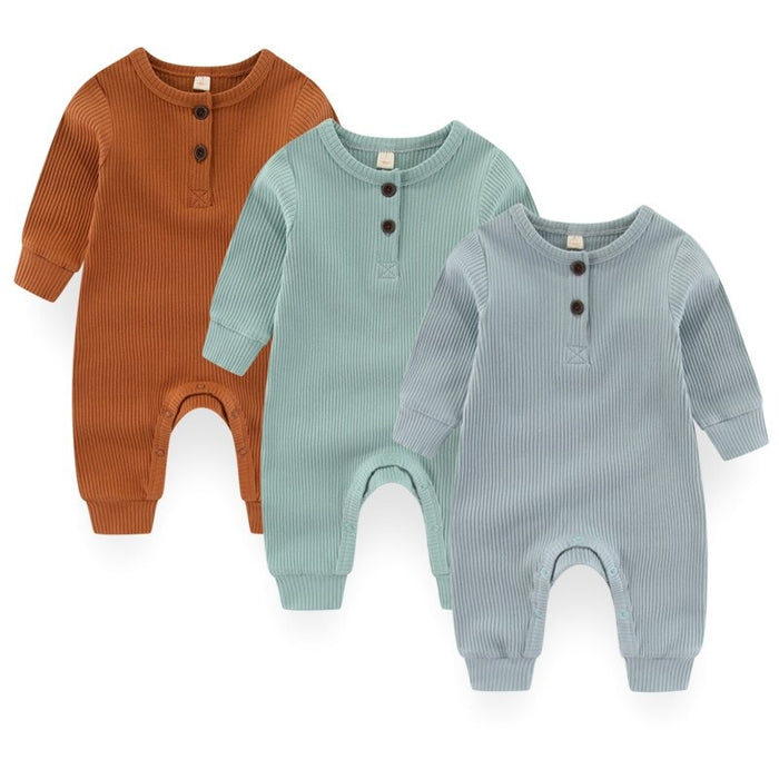 Unisex 3 Pcs Jumpsuit Set For Babies