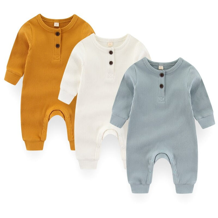 Unisex 3 Pcs Jumpsuit Set For Babies