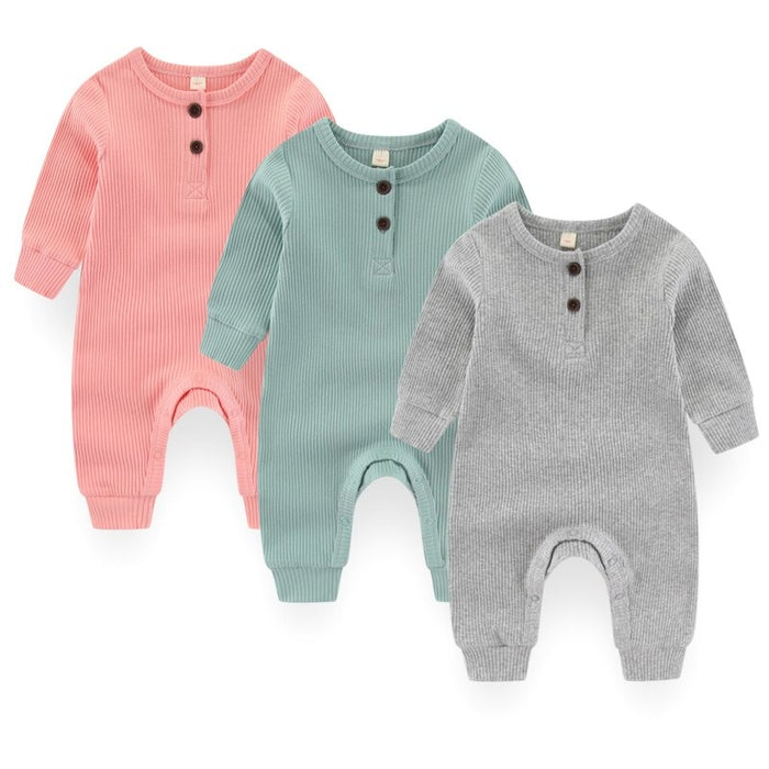 Unisex 3 Pcs Jumpsuit Set For Babies