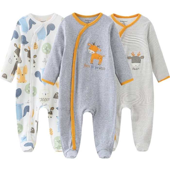 Unisex Baby Romper 2/3Pcs Long Sleeve Jumpsuits