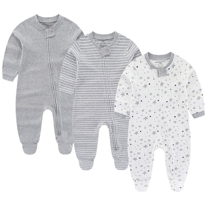 3 Pcs Cotton Romper Set For Toddlers