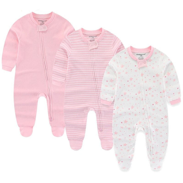 3 Pcs Cotton Romper Set For Toddlers