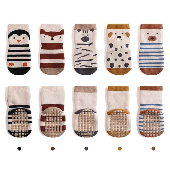 3-Pairs Non-Slip Warm Cotton Socks For Kids