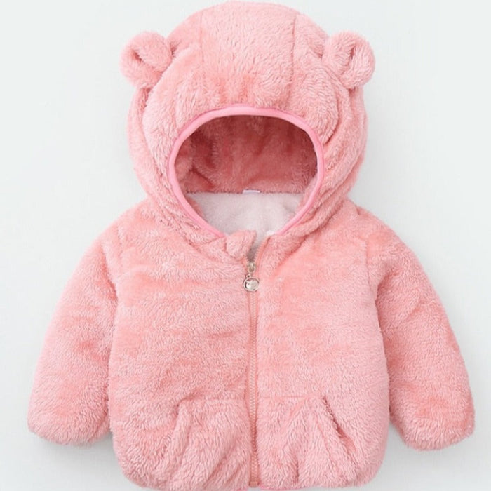 Winter Solid Color Thickened Warm Coat For Kids