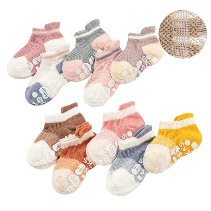 10 Pairs Non-Slip Cotton Soft Breathable Baby Socks