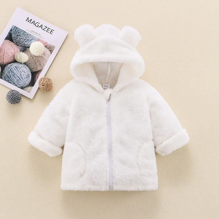 Baby Plush Warm Hooded Jackets