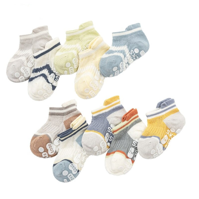 10 Pairs Non-Slip Cotton Soft Breathable Baby Socks