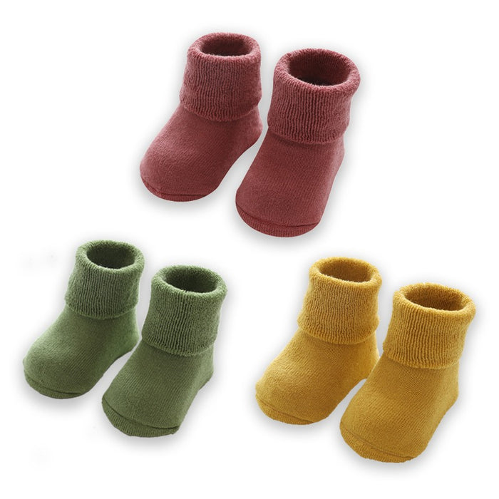 3 Pairs Of Winter Warm Thick Kids Cotton Socks