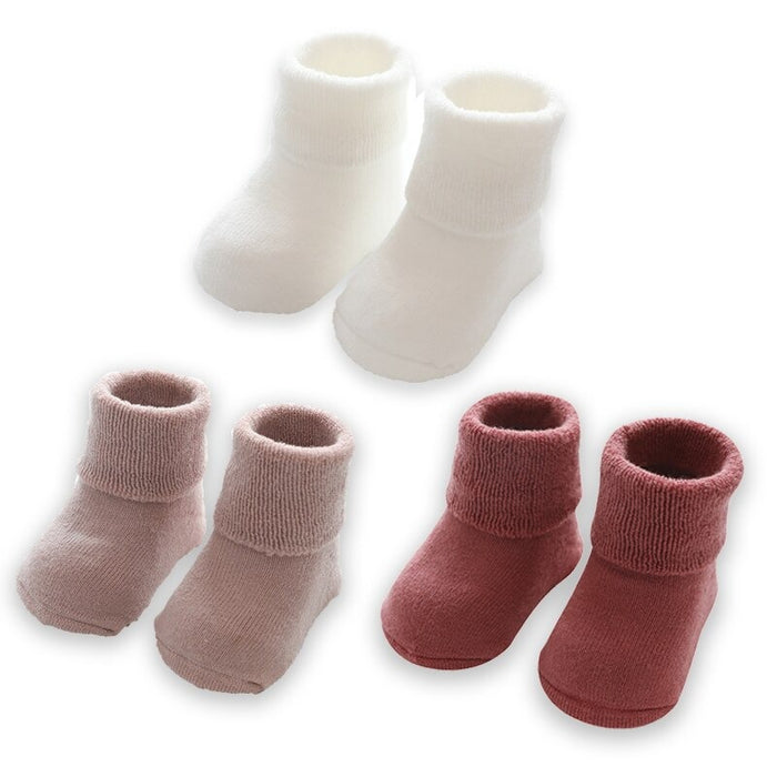 3 Pairs Of Winter Warm Thick Kids Cotton Socks