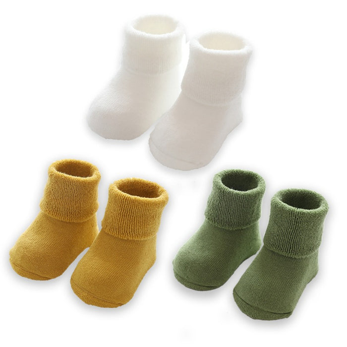 3 Pairs Of Winter Warm Thick Kids Cotton Socks