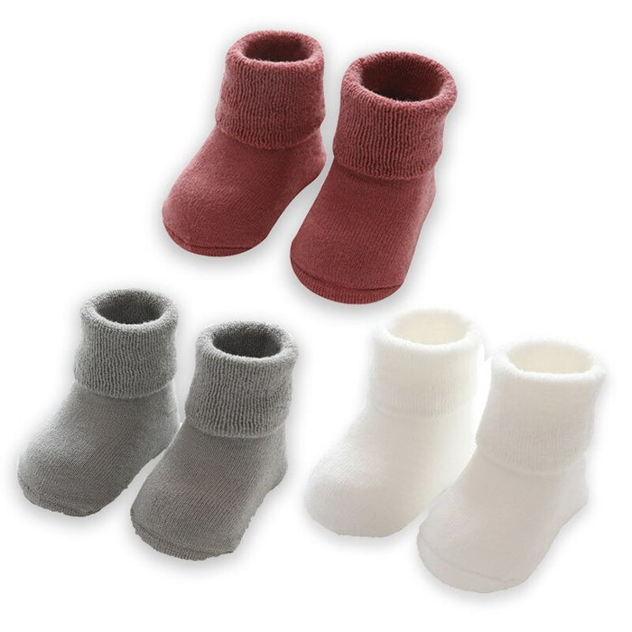 3 Pairs Of Winter Warm Thick Kids Cotton Socks