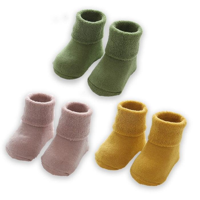 3 Pairs Of Winter Warm Thick Kids Cotton Socks