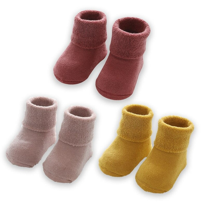 3 Pairs Of Winter Warm Thick Kids Cotton Socks