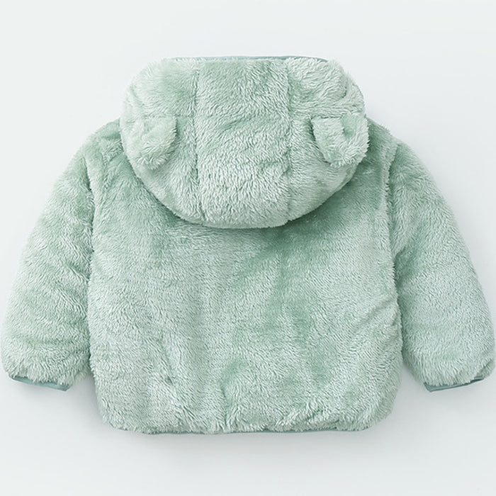 Winter Solid Color Thickened Warm Coat For Kids