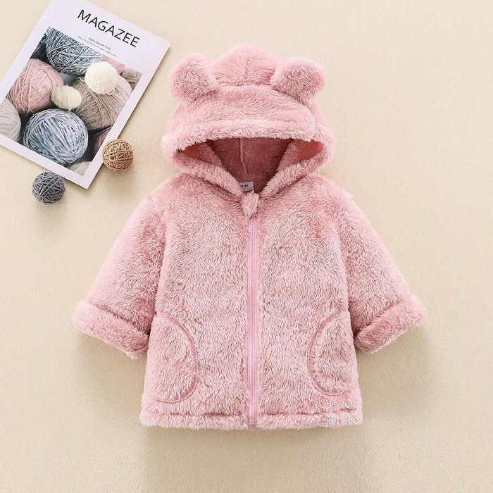 Baby Plush Warm Hooded Jackets