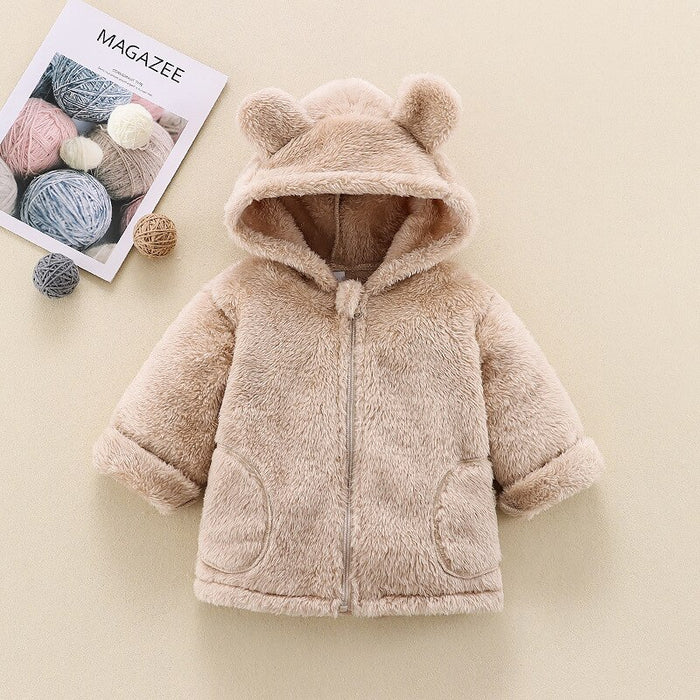 Baby Plush Warm Hooded Jackets