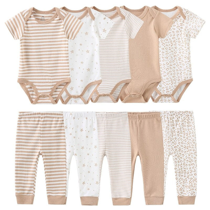 Casual Stripes Pure Cotton Toddler Outfits