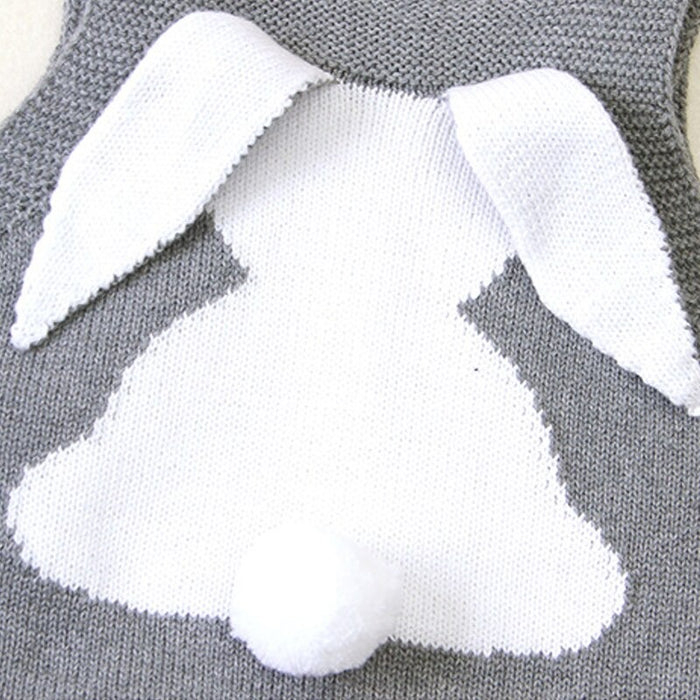 Soft Knitted Jumpsuits With Bunny Cartoon