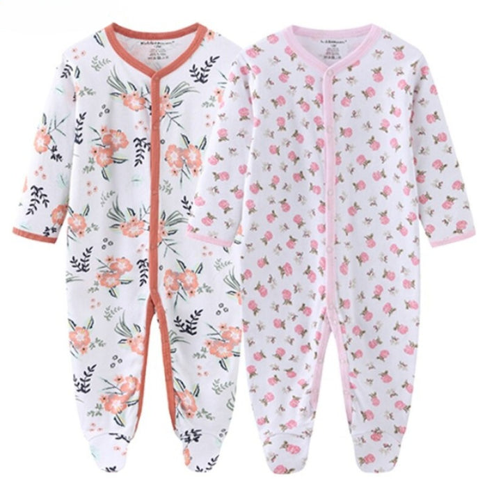 3Pcs Long Sleeves Jumpsuit Set For Newborn Baby