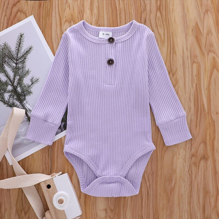 Solid Striped Cotton Jumpsuits For Toddlers