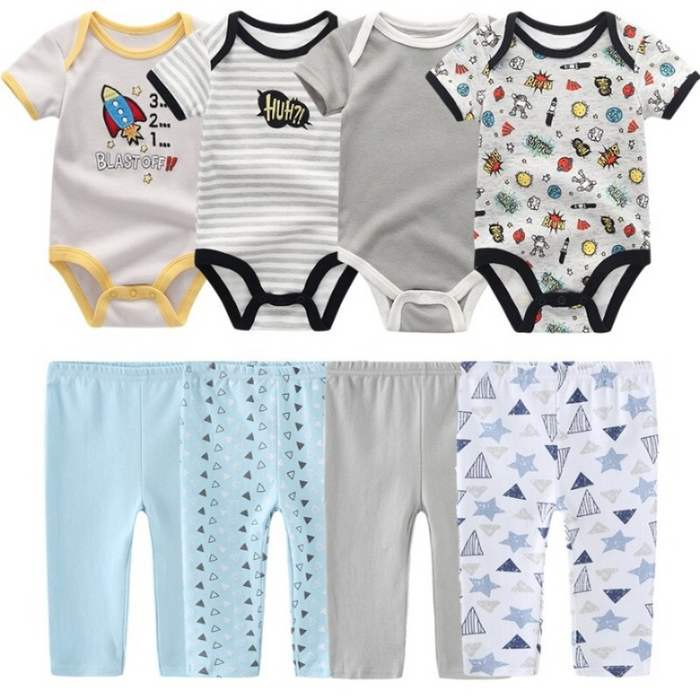 4Pcs Infant Toddler Clothes Set