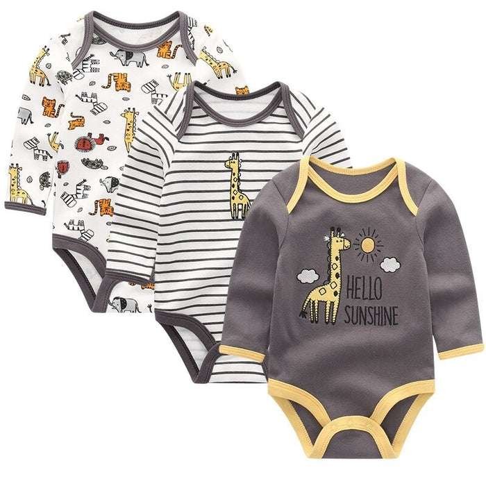 Animal Print Cotton Bodysuit For Baby