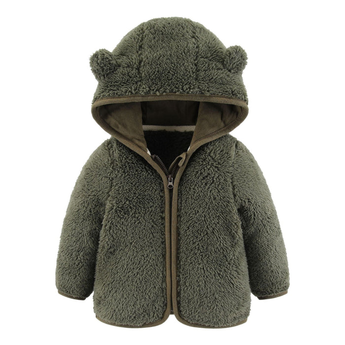 Autumn Hooded Bear Ears Coat For Toddlers