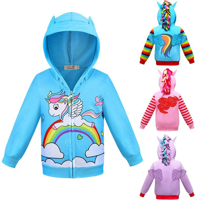 Girls Rainbow Pony Coat