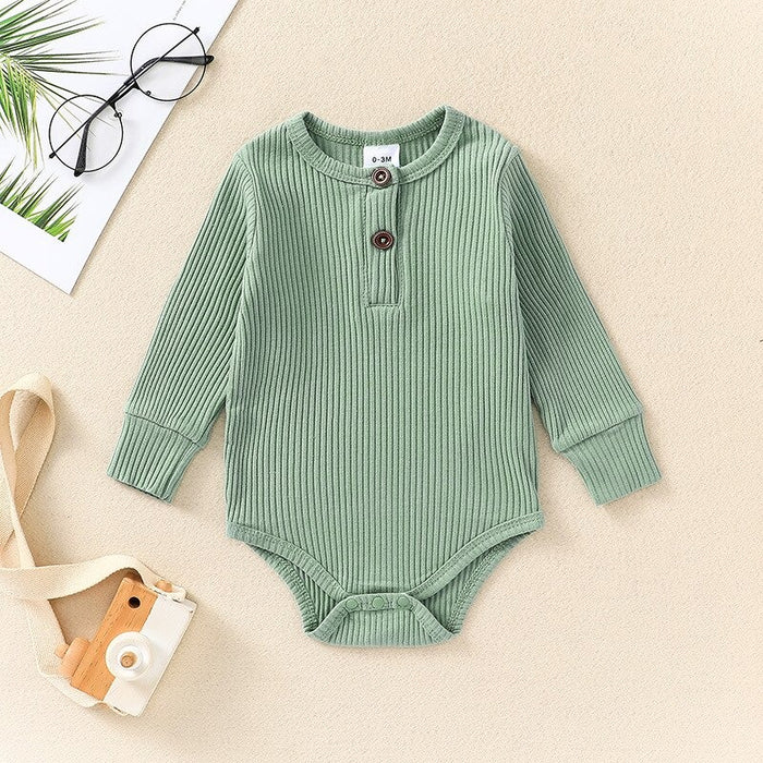 Solid Striped Cotton Jumpsuits For Toddlers