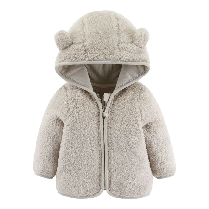 Autumn Hooded Bear Ears Coat For Toddlers