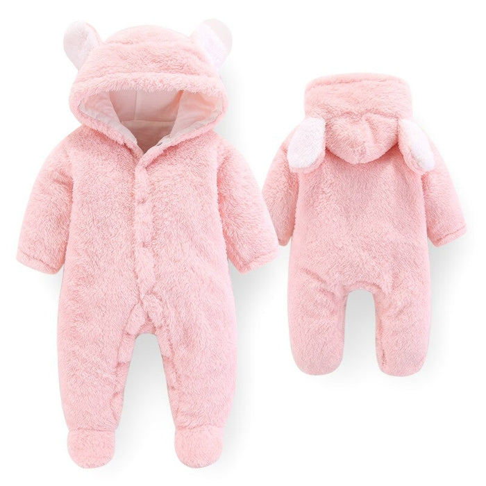 Thick Hooded Romper For Baby